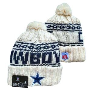 NWT Dallas Cowboys Oatmeal Cable Knit Fair Isle Fleece Lining Beanie Unisex